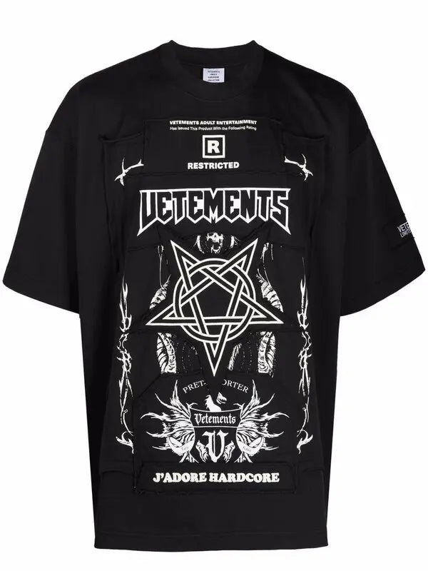 VETEMENTS BLACK LIMITED EDITION HARDCORE T-SHIR