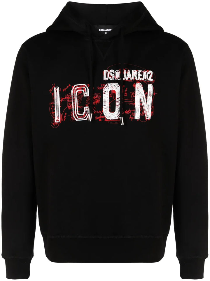 Dsquared2 Scribbles Black Hoodie