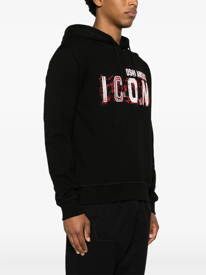 Dsquared2 Scribbles Black Hoodie
