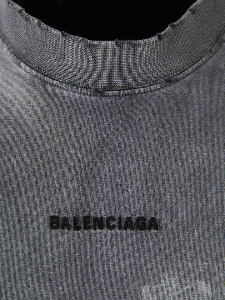Balenciaga Grey Printed T-Shirt