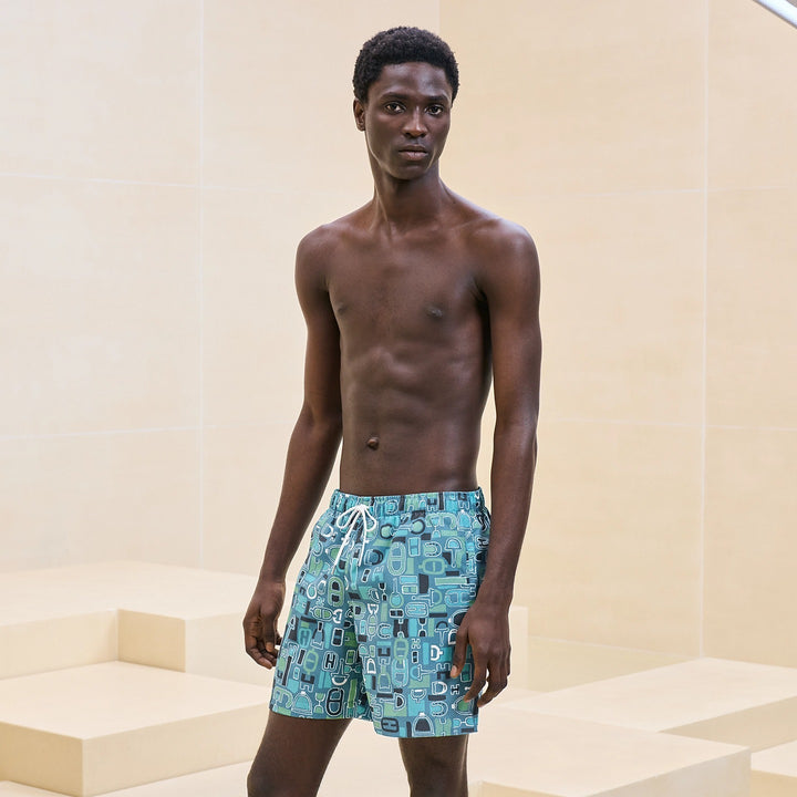 HERMES POOL SHORTS OCEAN BLUE