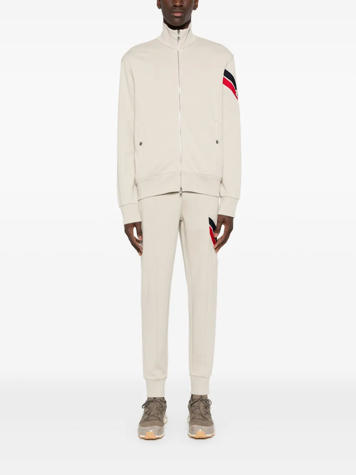 MONCLER GRAY STRIPE SWEATPANTS