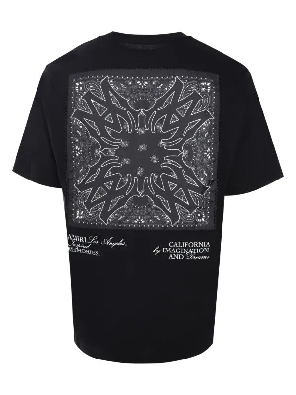AMIRI BANDANA BLACK T-SHIRT