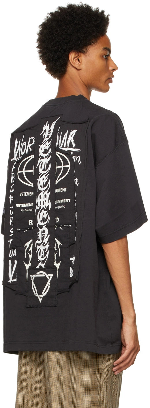 VETEMENTS BLACK LIMITED EDITION HARDCORE T-SHIR