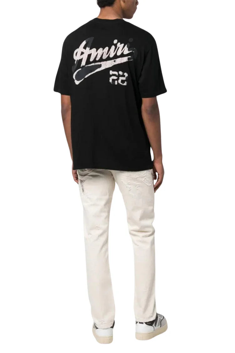 AMIRI 22 JERSEY BLACK T-SHIRT