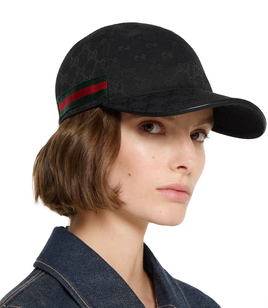 GUCCI MONOGRAM BLACK CAP