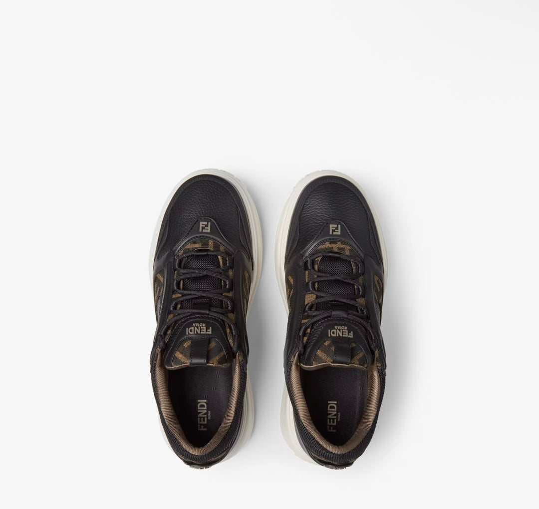 FENDI FORCE BLACK MONOGRAM SNEAKERS