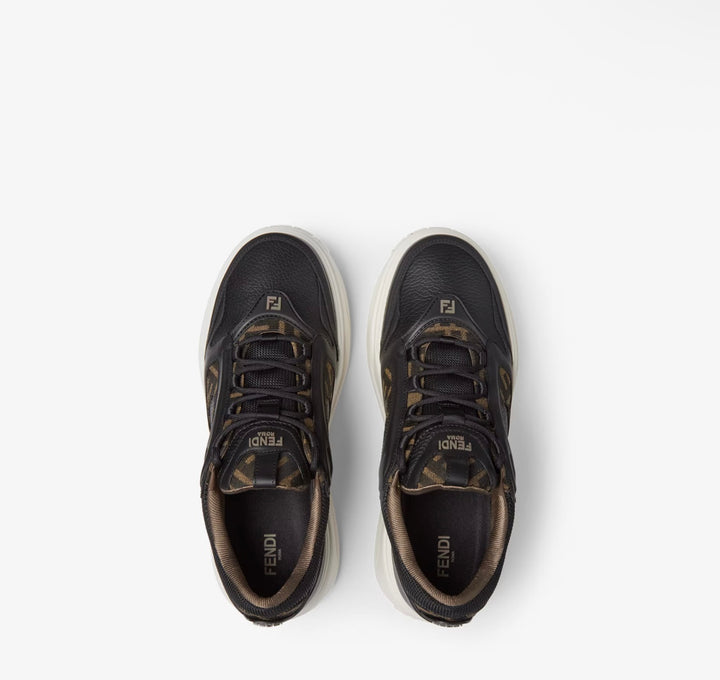 FENDI FORCE BLACK MONOGRAM SNEAKERS