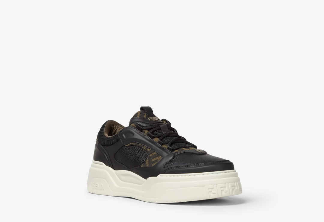 FENDI FORCE BLACK MONOGRAM SNEAKERS