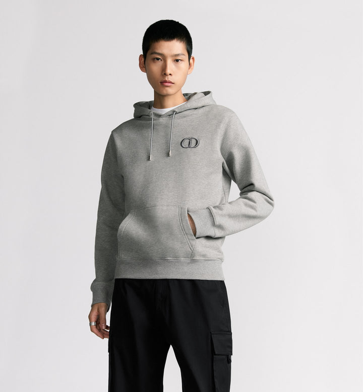 DIOR CD LOGO GREY HOODIE