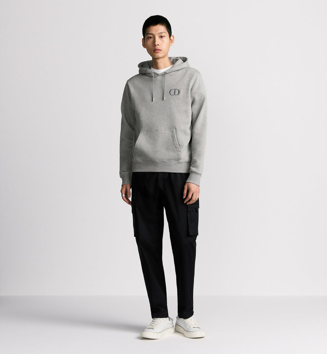 DIOR CD LOGO GREY HOODIE