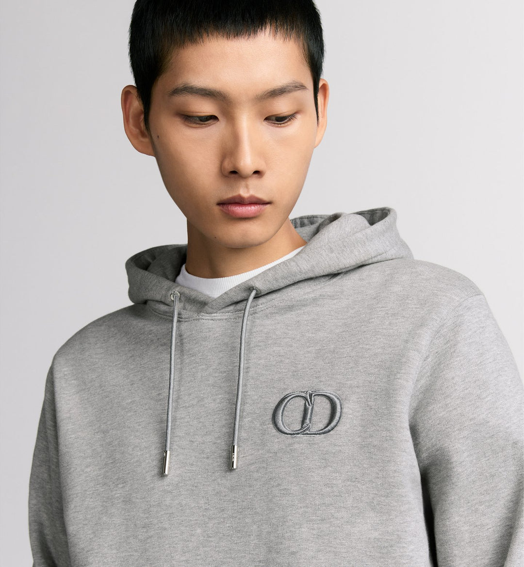 DIOR CD LOGO GREY HOODIE