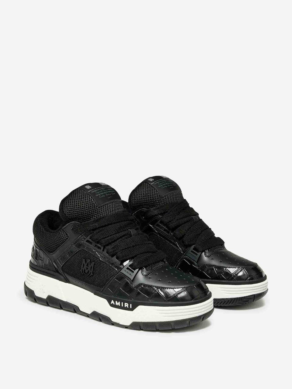 AMIRI MA-1 CROCODILE BLACK SNEAKERS