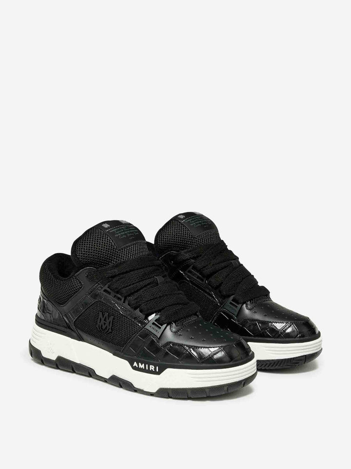 AMIRI MA-1 CROCODILE BLACK SNEAKERS