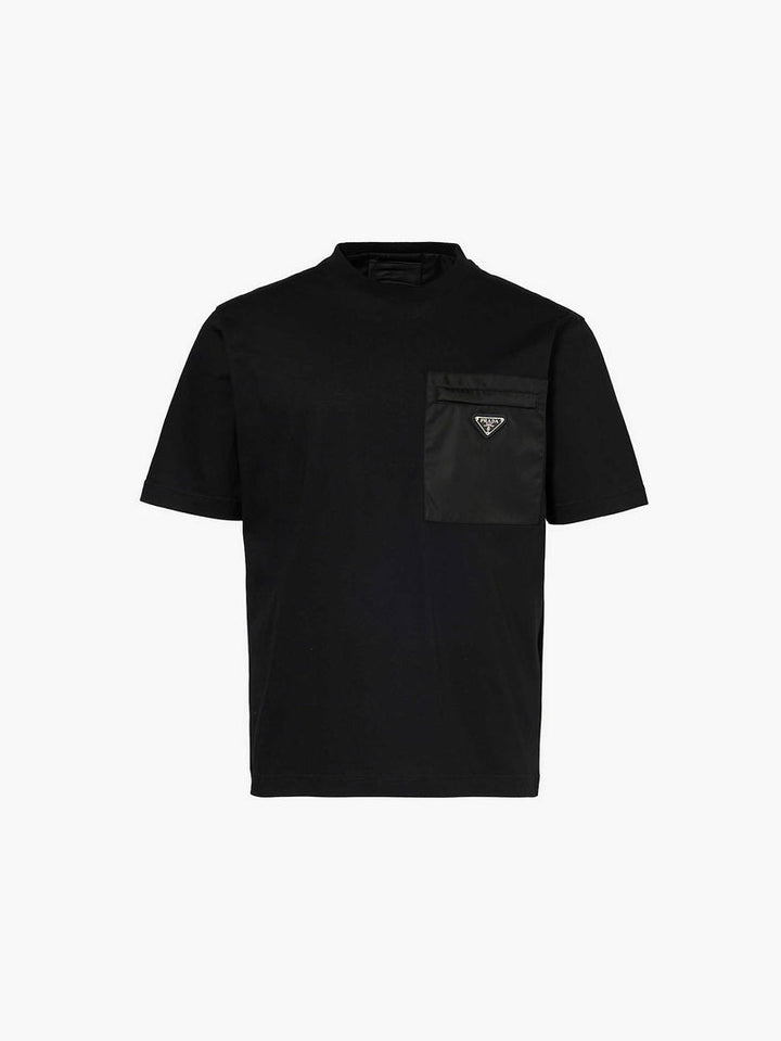 PRADA TRIANGLE BLACK POCKET T-SHIRT