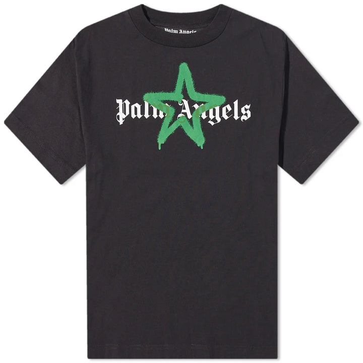 PALM ANGELS GREEN STAR T-SHIRT