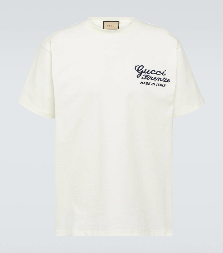 GUCCI ITALY PRINT WHITE T-SHIRT