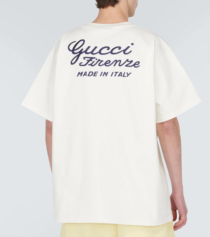 GUCCI ITALY PRINT WHITE T-SHIRT