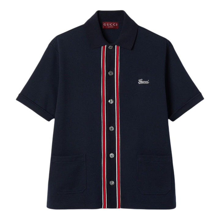GUCCI POLO NAVY BLUE T-SHIRT