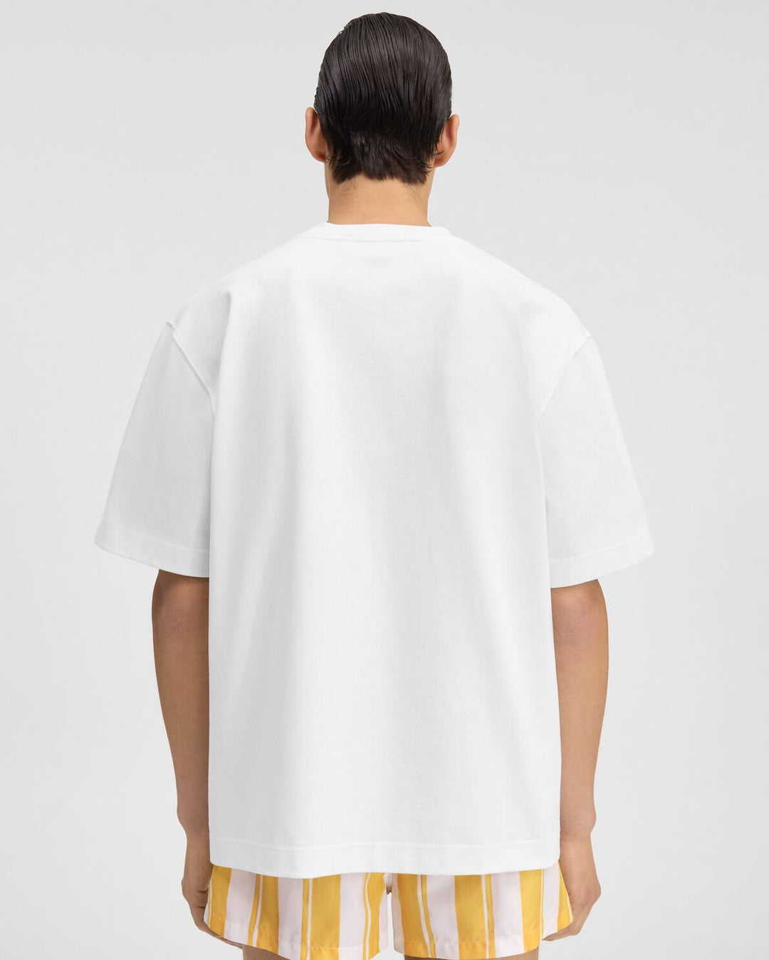 JACQUEMUS WHITE COTTON T-SHIRT