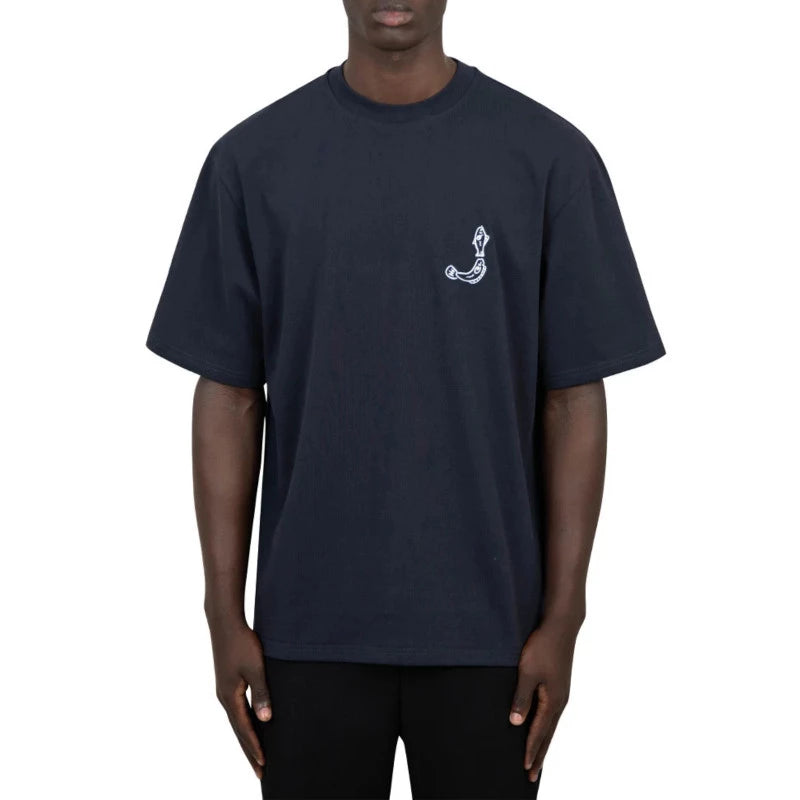 JACQUEMUS BLACK COTTON T-SHIRT