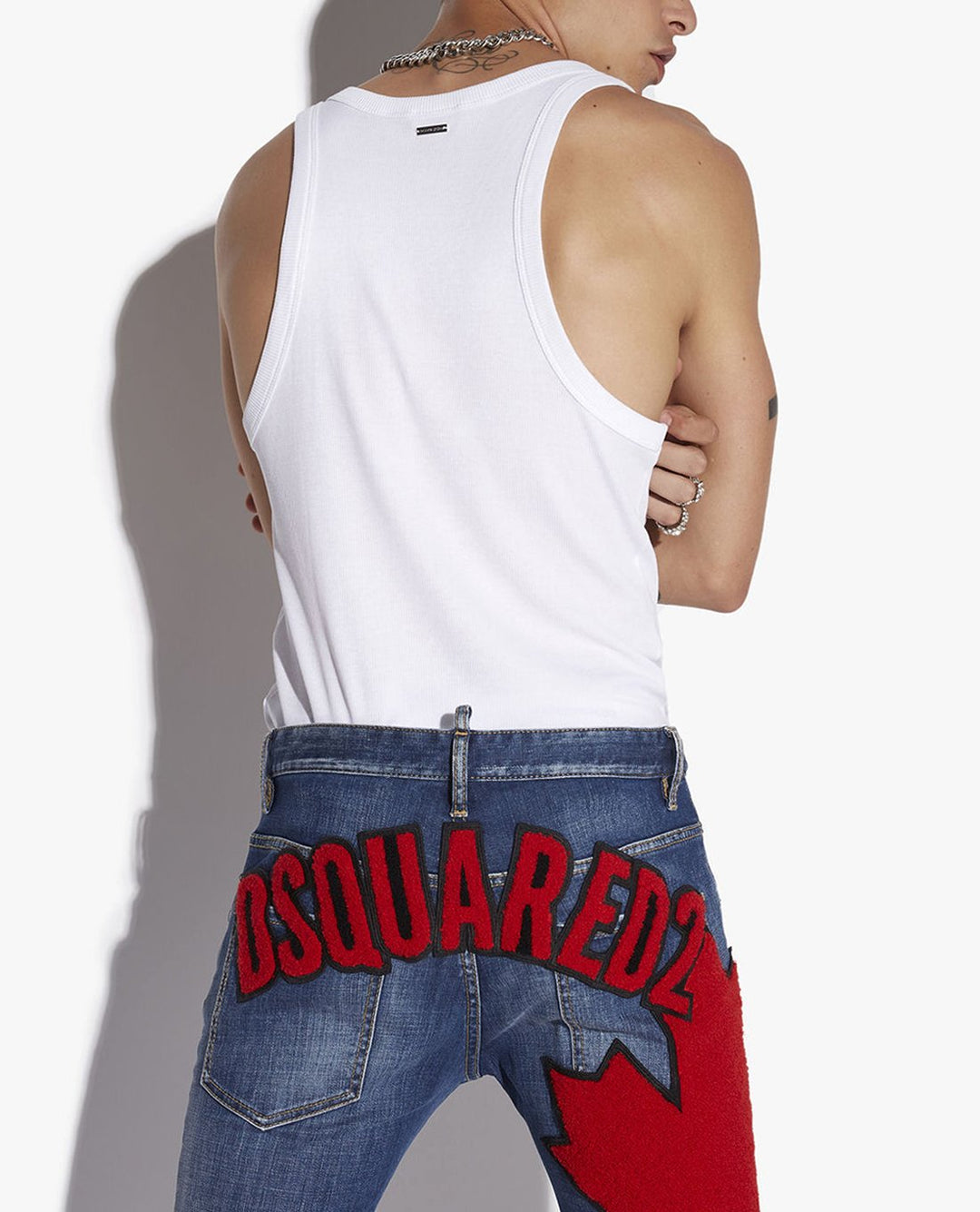 DSQUARED2 BIG LEAF PATCHED JEANS