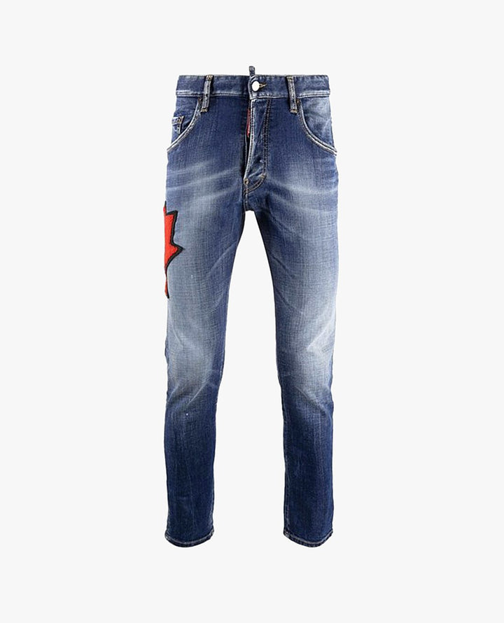 DSQUARED2 BIG LEAF PATCHED JEANS
