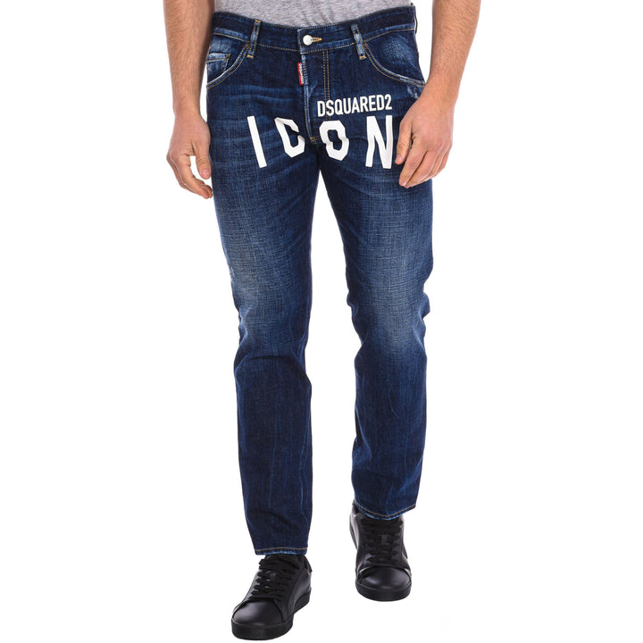 DSQUARED2 BIG PRINTED JEANS DENIM