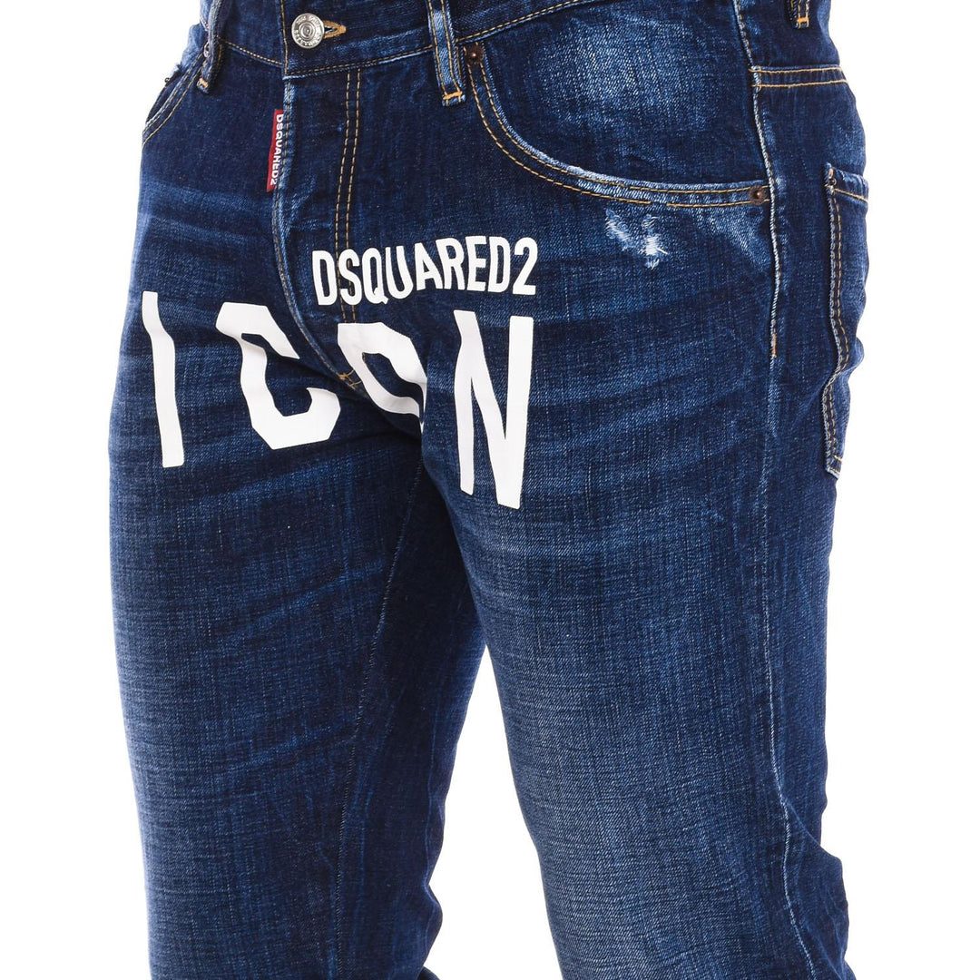 DSQUARED2 BIG PRINTED JEANS DENIM