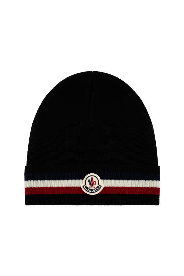 MONCLER LOGO PATCH BEANIE