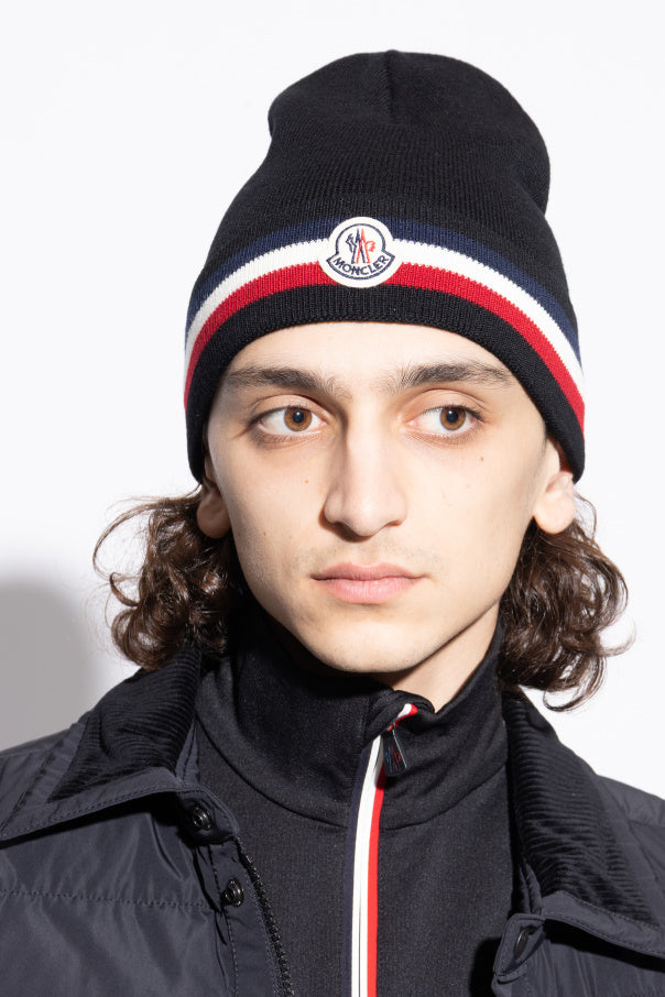 MONCLER LOGO PATCH BEANIE