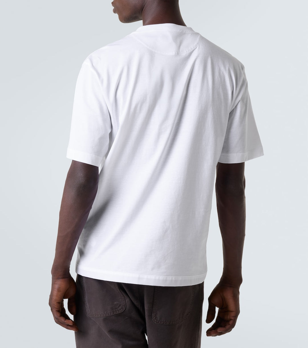 PRADA POCKET MINI LOGO T-SHIRT IN WHITE