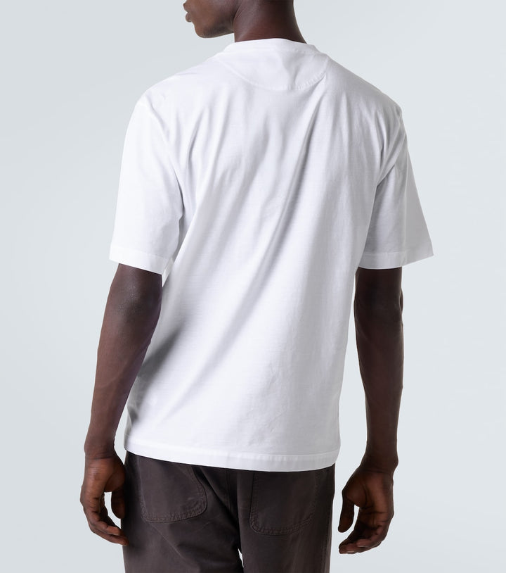 PRADA POCKET MINI LOGO T-SHIRT IN WHITE