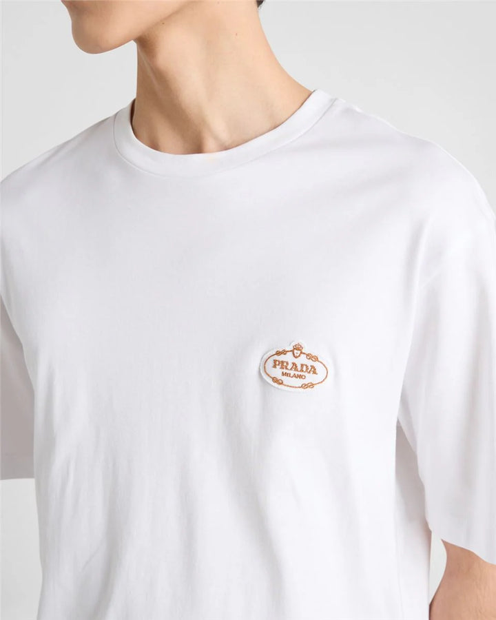 PRADA MINI LOGO GOLD T-SHIRT